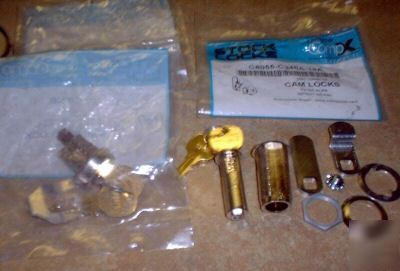 New 6 compx stock locks 4 keyed alike { see descript}