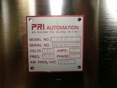 Pri robot disconnect control station 8100