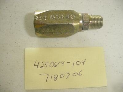 Qty 6 ** weatherhead # 42506N-104 fitting for # 6 hose