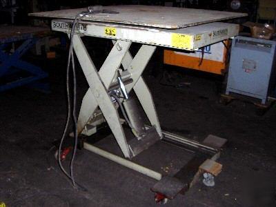 2000 lb southworth hydraulic scissor lift table (19806)