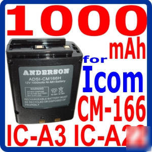 Battery for icom CM166 cm 166 ic-A3 ic-A22 ic A3 A22 qd