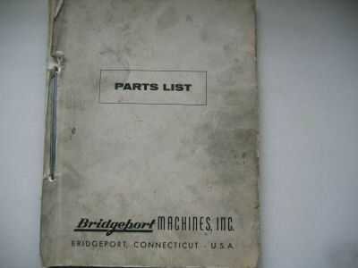Bridgeport mill parts list