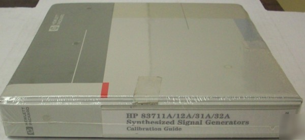 Hp 83711A/12A/31A/32A synth signal gen calibration