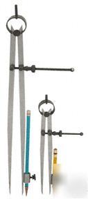 New 2 pc spring divider compass set 12