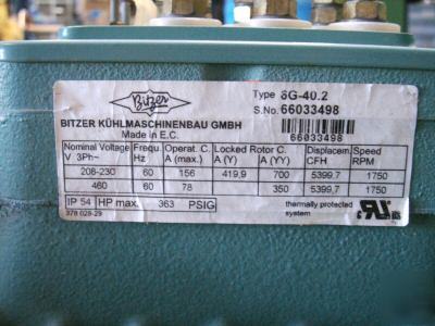 New ** ** bitzer semi hermetic compressor 6 cly 40 hp