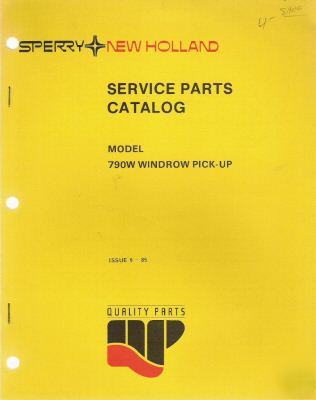Nh serv manual for 790 harv and parts ctlg 790W pick-up
