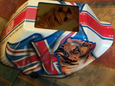 British union jack bulldog welding helmet shield hood 