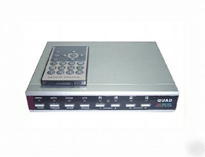 Cctv 4 ch real time color quad processor w/ remote bnc