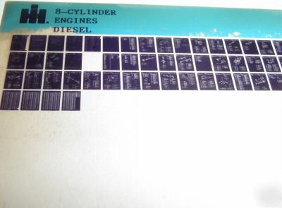 Ih tractor 8CYLINDER diesel engine part book microfiche