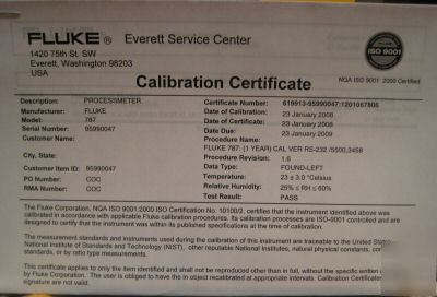 New fluke processmeter process meter 787 w/ certificate