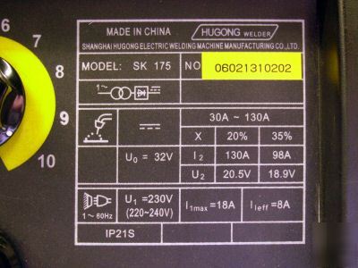 130 amp 220 volt mig welder - no 