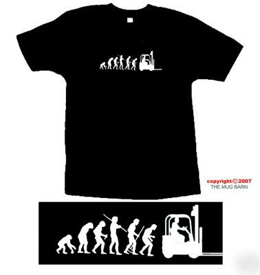 Forklift truck driver mens t-shirt size x-large fork 