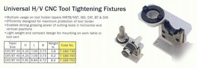 H / v cnc tool tightening fixture cat & bt 40 taper
