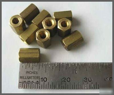 New brass #6 female hex standoffs 25 count old stock 