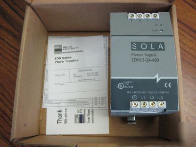 Sola sdn 5-24-480 24VDC/5A power supply SDN5-24-480 