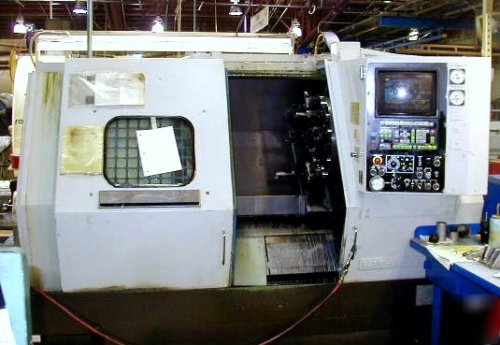 Hitachi seiki HT25S combination lathe, lns barfeed