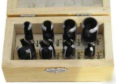10- wood plug cutter 8-pc set woodworking drill bits