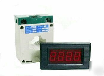 Ac 0-200A digital led amp current meter w/ transformer