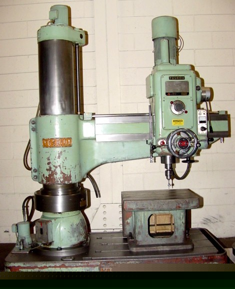 4' radial drill, yoshida YR5-115 power elevat