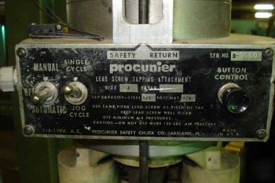 Procunier screw tapping machine complete w/ controls