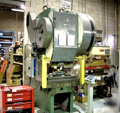 Punch press 100 ton obi open back straight s air clutch