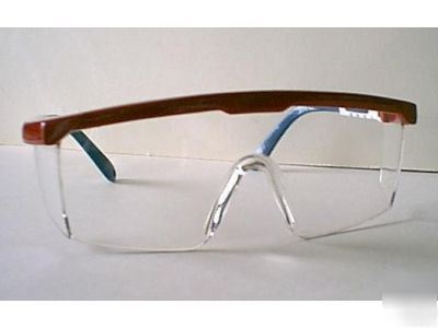 Safety glasses, clear (red, white & blue), 12