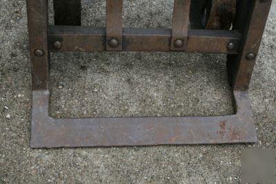 Vintage heavy duty old hand truck dolly welding cart