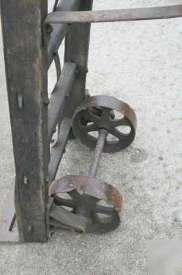 Vintage heavy duty old hand truck dolly welding cart