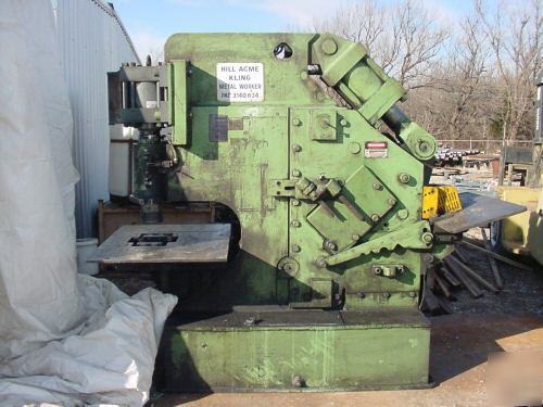 125 ton hill acme kling iron worker #7 nice metal unit