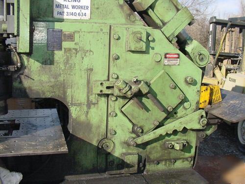 125 ton hill acme kling iron worker #7 nice metal unit