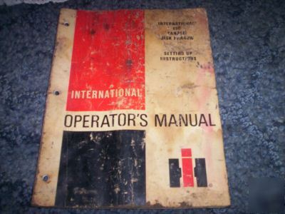 Case ih 480 tandem disk harrow operators setup manual 