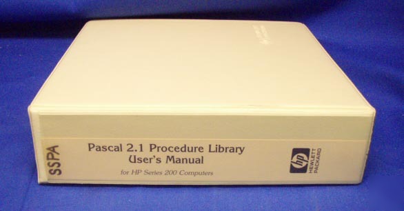 Hp series 200 pascal 2.1 procedure librar user's manual