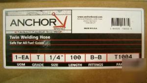 New 100 foot gas welding hose grade t all fuel gases 