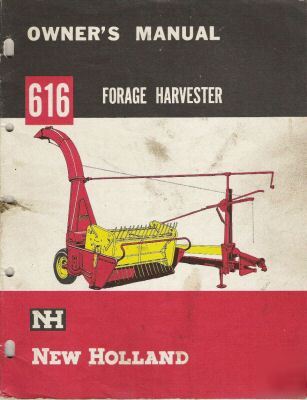 Nh owner's & serv prts manual for 616 forage harvester