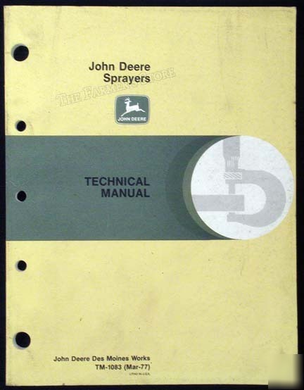John deere sprayers technical manual TM1083