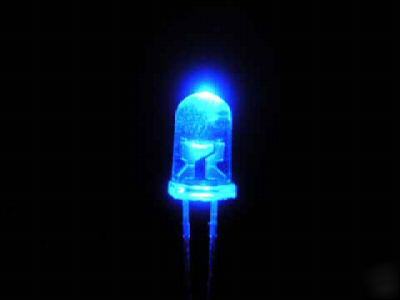 100 x 5MM blue leds 10,000MCD + free resistors 