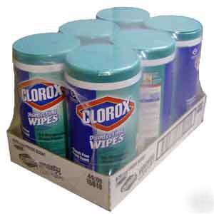 6 tubs clorox hand sanitizing wipes 75/tub