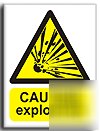 Caut. explosives sign-adh.vinyl-300X400MM(wa-113-am)
