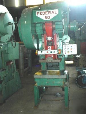 New 60 ton federal #60 flywheel obi press, 1977