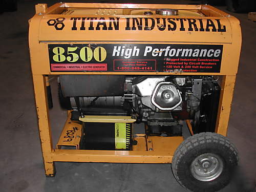 Titan 8500 watt gas power generator used